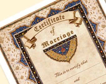 Printable Barroque style Certificate of Marriage. Vintage 07. Printable Download jpg. pdf. Din A4. template. anniversary.