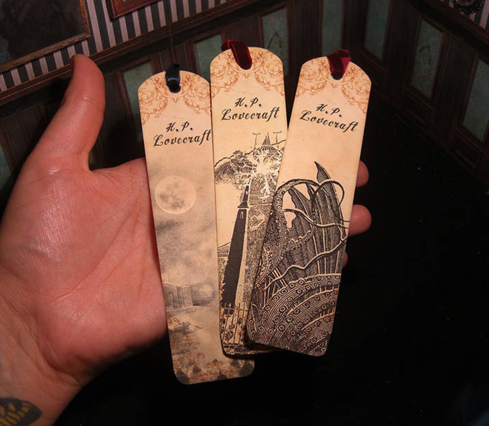 Lovecraft Printable Bookmarks, Two Sides, Perfect Gift for Book Lover ...