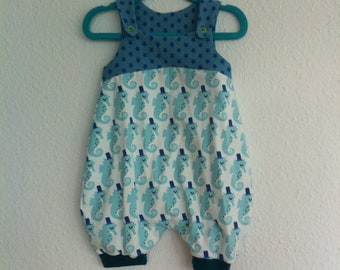 Summer jumpsuit / dungarees "Seahorse" size. 62-104