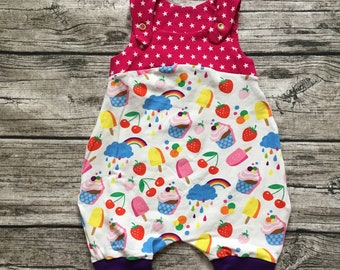 Summer jumpsuit / dungarees "Sweets" size. 62-104