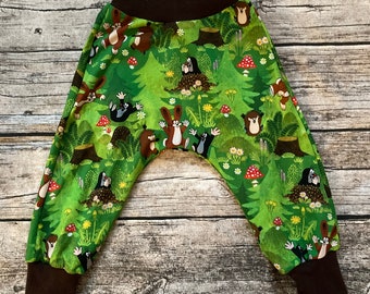 Pump pants "The Little Mole - Gardening" size. 62-104 from Jersey