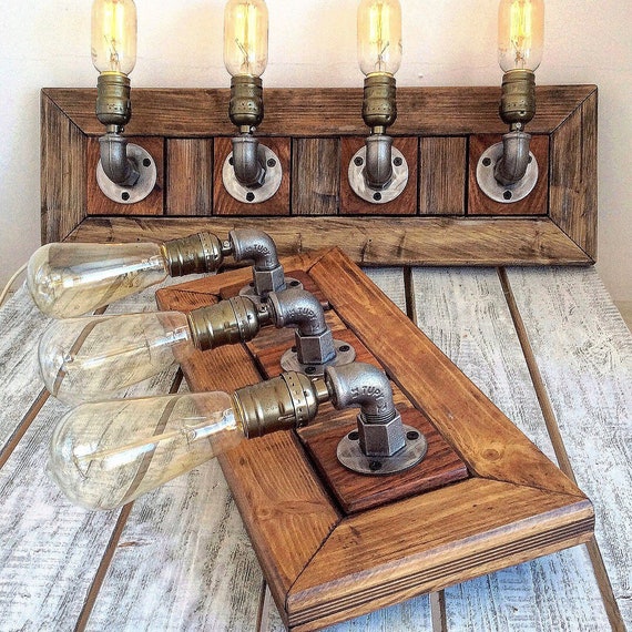 Bathroom Light Rustic Bathroom Lighting Fixtures Bathroom Etsy