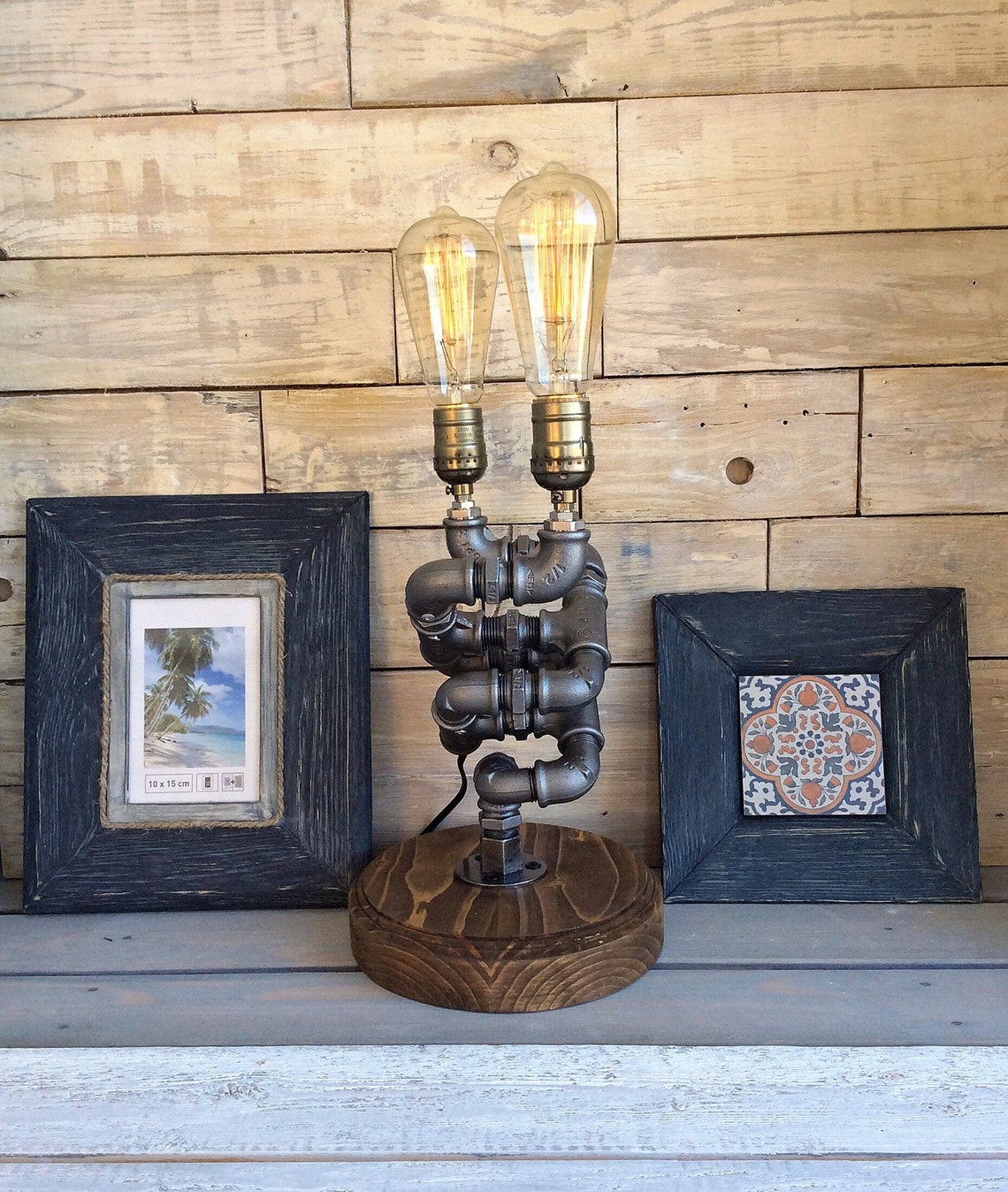 Steampunk table lamp Unique Table lamp Industrial lamp Etsy