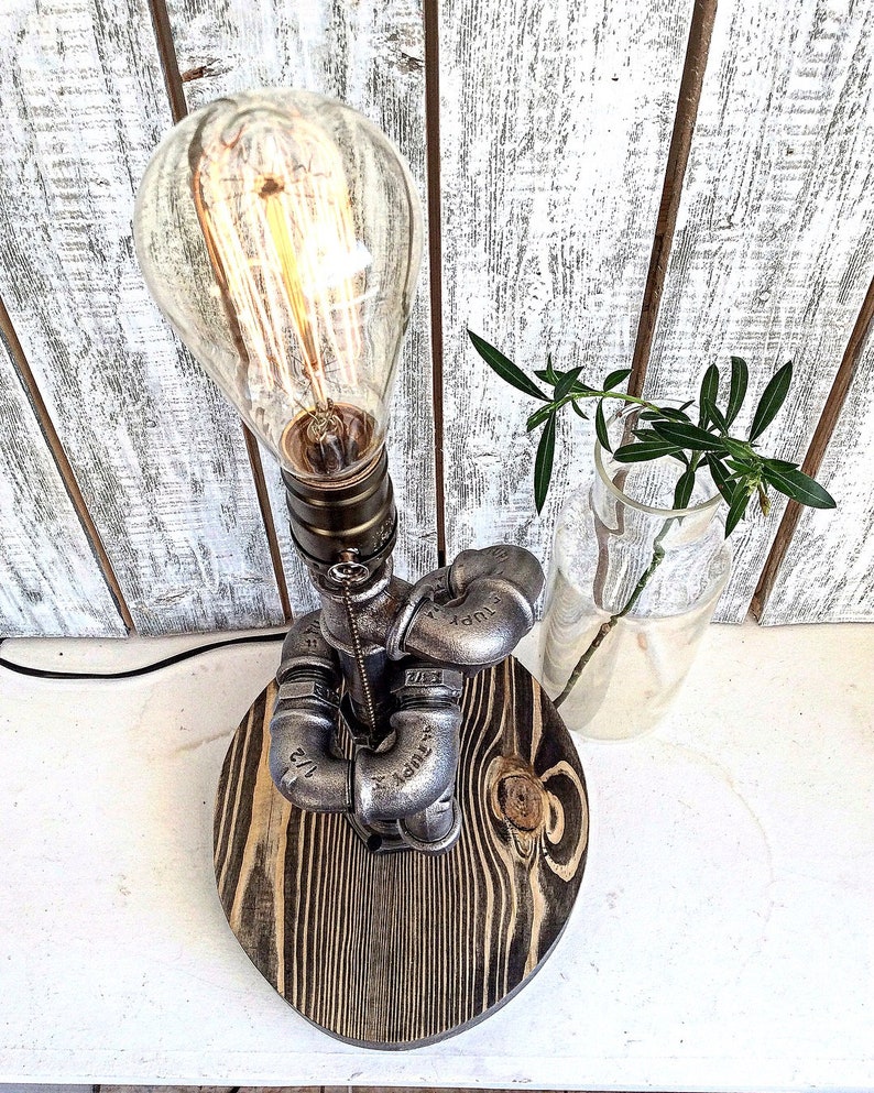 Steampunk table lamp Unique Table Lamp Industrial Lamp Etsy