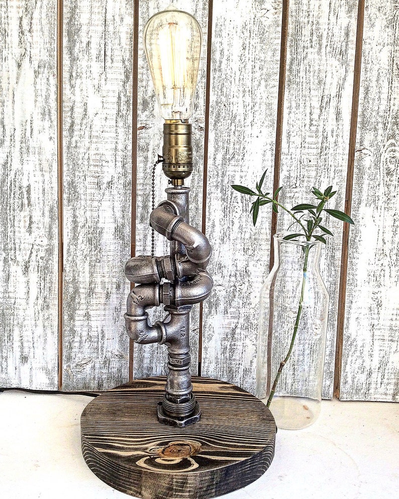 Steampunk table lamp Unique Table Lamp Industrial Lamp Etsy