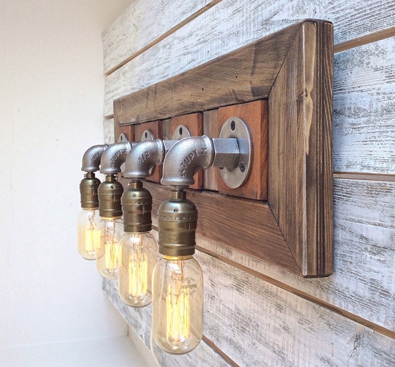 Bathroom Vanity Light Fixtures Rustic Bathroom Vanity Etsy