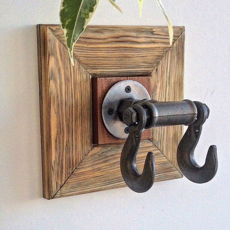 Industrial Towel Hooks Reclaimed Wood Towel Hooks Towel Etsy