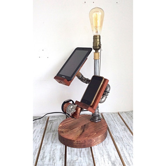 Unique Table Lamp Steampunk Lamp Desk Accessories Bedside Etsy