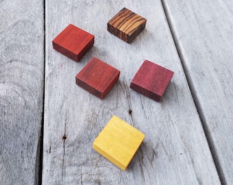 Exotic Hardwood Magnets Square magnets Pack of 4