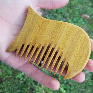 Exotic African Iroko whale/Fish Comb Wabi-Sabi