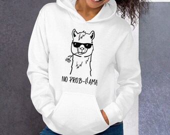No Probllama Sweatshirt PNG, Llama Unisex Shirt Design, No Probllama TShirt,Llama T Shirt, Funny Llama Shirt, Llama Tee PNG,Digital Download