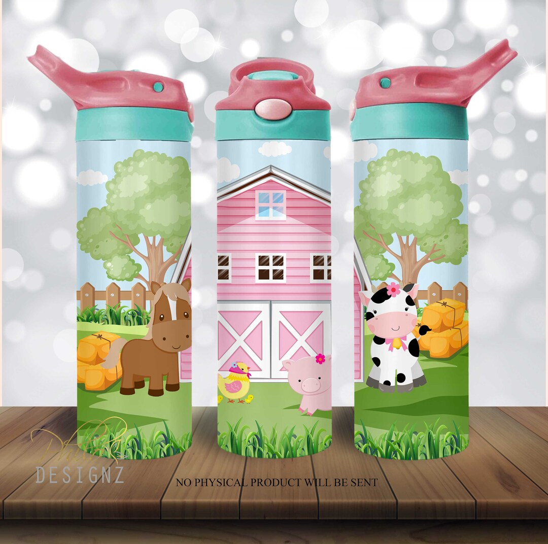 Cute Farm Animals Tumbler, 20 Oz Skinny Tumbler Sublimation Design ...