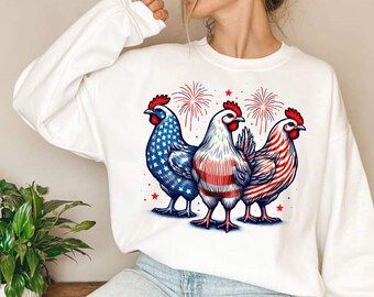 Patriotic USA Chicken PNG,  Independence Day Design, Retro American 4th Of July Png, Patriotic Png, Retro American Png, Digital Download