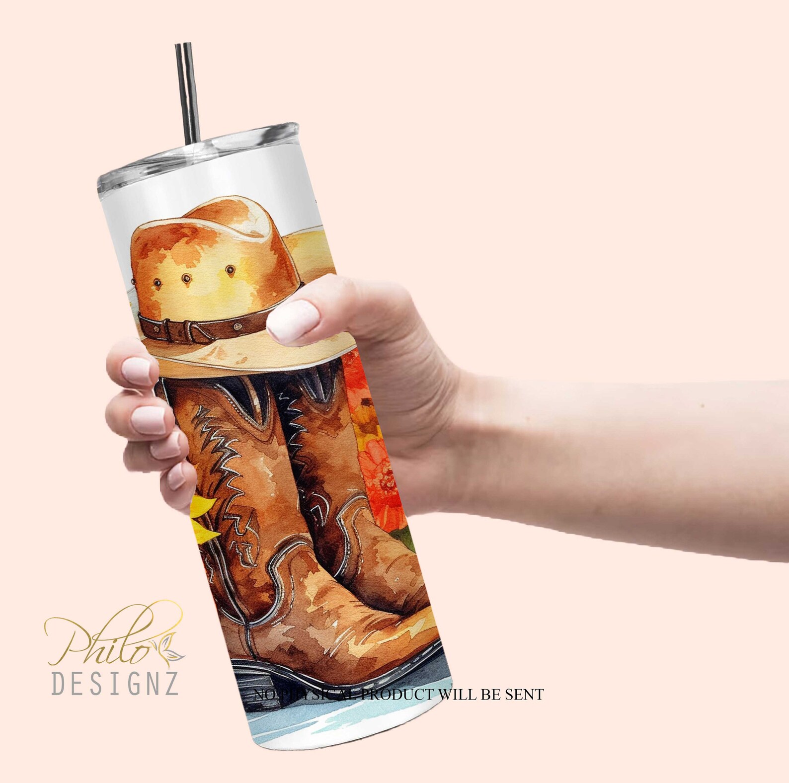 Cowgirl Life 20 Oz Skinny Tumbler Sublimation Seamless,country Cow Girl ...