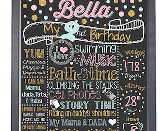 First Birthday chalkboard, Pink Mint Gold Glitter First Birthday Chalkboard, Girl 1st Birthday Sign, Polka Dots Birthday Chalkboard, DIGITAL