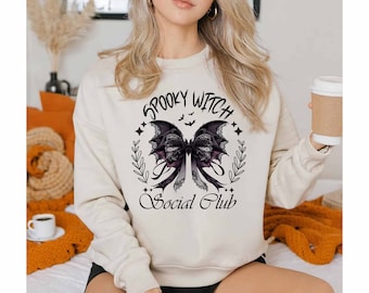 Halloween Bat Gothic Coquette Bow png, Retro Halloween Trending png, Gothic png, Black Bow png, Gothic Fall png, Spooky Witch Social Club