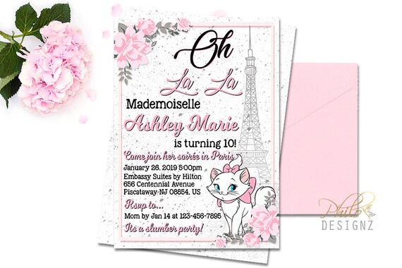 Anniversaire De Marie Aristochat Marie Aristocat Invitation Etsy Anniversaire De Marie Aristochat Marie Aristocat Invitation Etsy