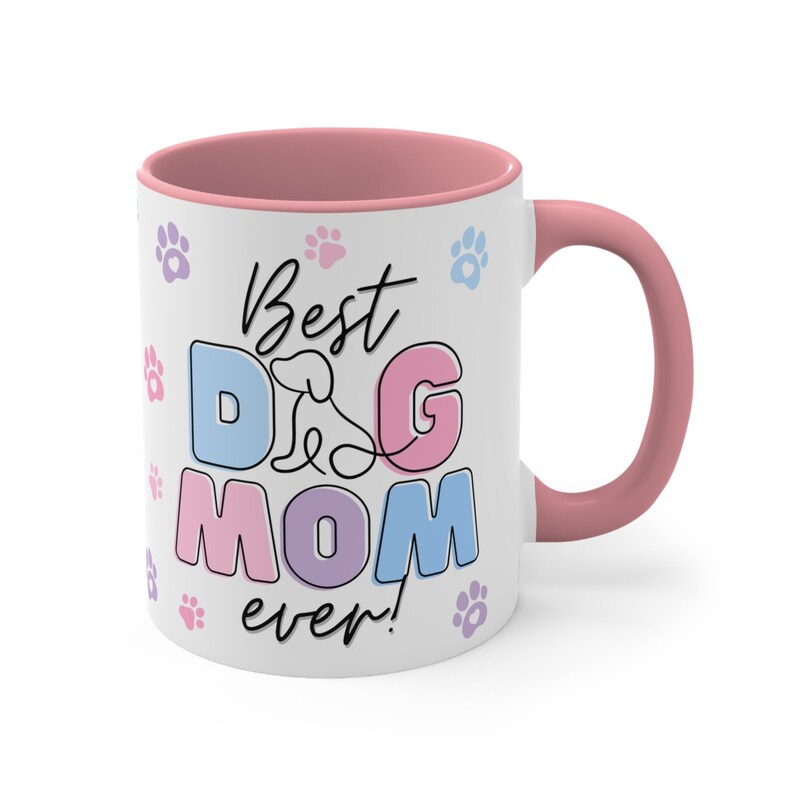 Best Dog Mom Ever Mug Wrap PNG 3D Dog Mom Puffy Mug PNG, Gift for Mom Mug PNG 11oz15oz Mug Sublimation Wrap Digital Download Dog Mom Gift image 3