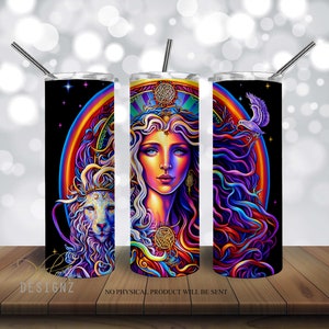 Virgo Zodiac Celestial Zodiac tumbler 20 oz Skinny Tumbler Sublimation Design, Virgo Straight & Tapered Tumbler Wrap, Instant Download PNG