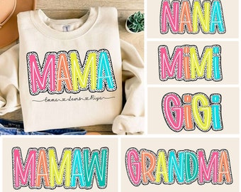 Dalmatinermamma PNG, dalmatinerpaket för mors dag PNG, dalmatinerprickar för mormor och moster, anpassad mamma med barnnamndesign, mors dag PNG