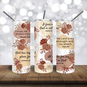 Sublimazione delle affermazioni dei versi della Bibbia cristiana, bicchiere magro da 20 Oz, ispirazione positiva, involucro del bicchiere cristiano, bicchiere cristiano Png