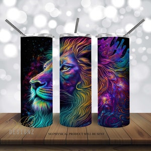 Leo Zodiac Celestial Zodiac tumbler 20 oz Skinny Tumbler Sublimation Design, Lion Straight & Tapered Tumbler Wrap, Instant Download PNG