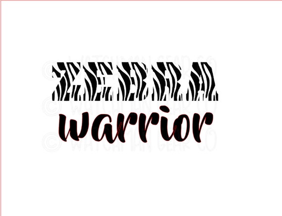Zebra Warrior 4 6 Vinyl Decal Ehrl Danlos Syndrome Etsy
