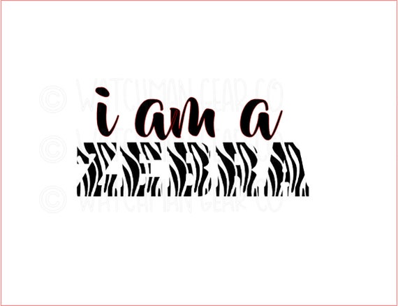 I Am A Zebra 4 6 Vinyl Decal Ehrl Danlos Syndrome Etsy