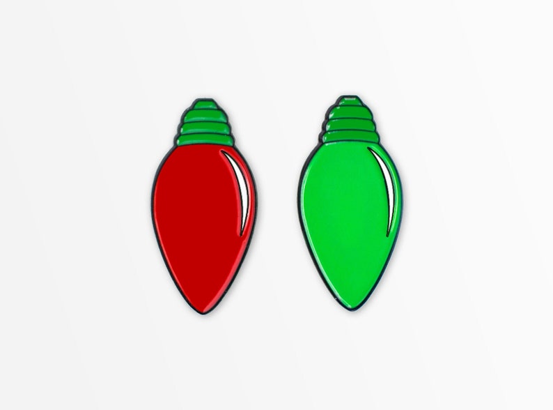 Christmas Light Enamel Pin Set Christmas Light Enamel Pin Set