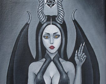 dipinto originale della donna demone