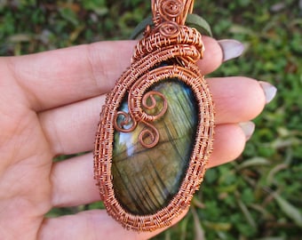 collana di labradorite e rame