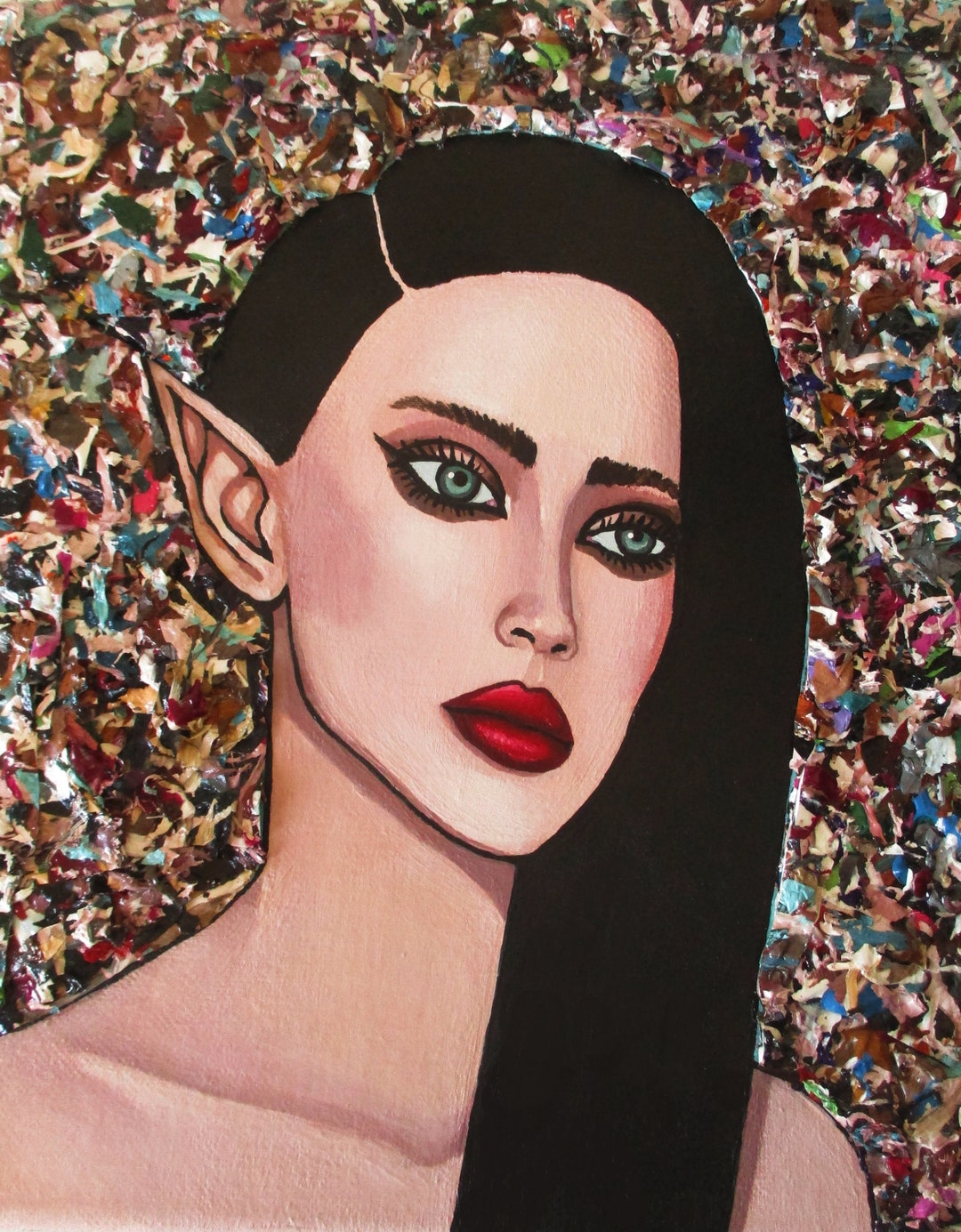 Elf Girl Original Painting Etsy