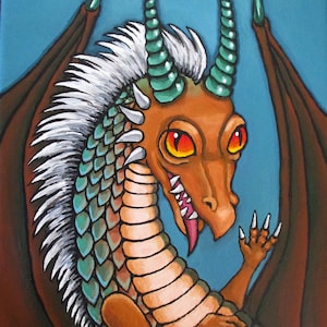 cute dragon original painting