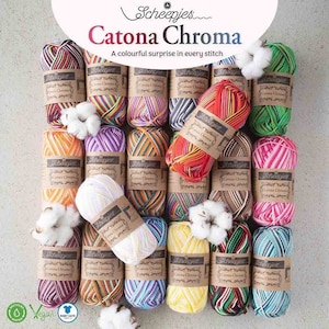 Scheepjes Catona Chroma 50g - Mercerized cotton yarn - Amigurumi yarn - Ready to ship yarn - Mandala yarn