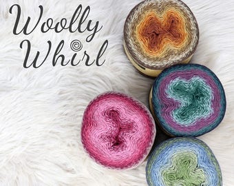 Scheepjes Woolly Whirl - Yarn Cake - Stormy Day Shawl - After Party - RBTL - CBTL - Wild Forest Cushions