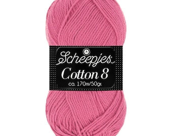 Scheepjes Cotton 8 - Cotton8 - Cotton yarn - Crochet yarn - Knitting yarn - 100% Cotton