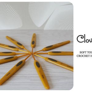 Clover Size 7 Soft Touch Crochet Hook 4.50 Mm Part No. 1032/7 