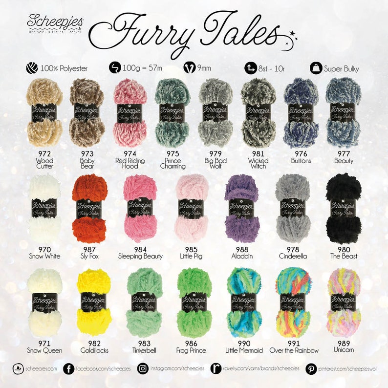 Scheepjes Furry Tales Crochet Yarn Knitting Yarn Fur Etsy Canada