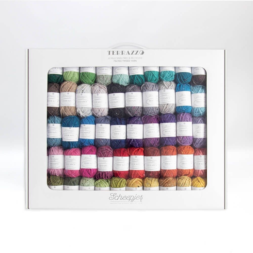 Lot de couleurs Terrazzo Scheepjes - Jeu de fils Scheepjes - Terrazzo Scheepjes toutes les couleurs - Laine et viscose - Fils de laine recyclés