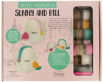 Tuva Crochet amigurumi kit Sunny and Bill - Scheepjes Tuva crochet DIY kit - Amigurumi crochet Bird kit set - DIY Craft - Kids Craft