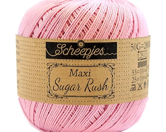 Nr 2 - Scheepjes Maxi Sugar Rush - Merceriserat bomullsgarn - Amigurumigarn - Garn som är klart att skickas - Mandalagarn