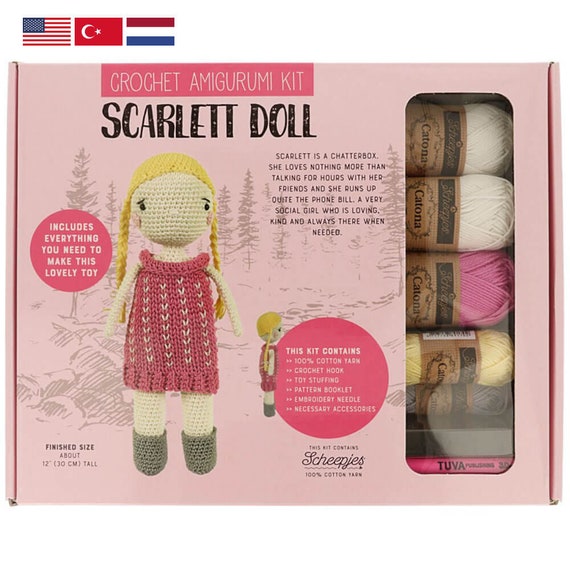 Tuva Crochet amigurumi kit Scarlett Doll Scheepjes Tuva crochet