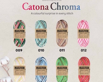 Scheepjes Catona Chroma 50g - Mercerized cotton yarn - Amigurumi yarn - Ready to ship yarn - Mandala yarn
