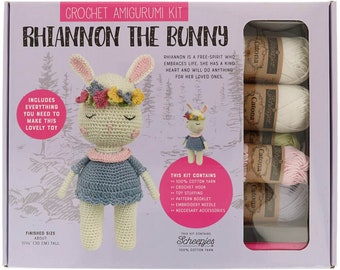 Tuva Crochet amigurumi kit Rhiannon the Bunny - Scheepjes Tuva crochet DIY kit - Amigurumi crochet Bunny kit set - DIY Craft - Kids Craft