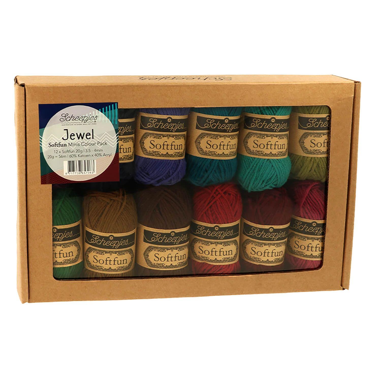 Scheepjes Softfun Colour Pack - Colour Packs With 12 X 20 G Skeins ...