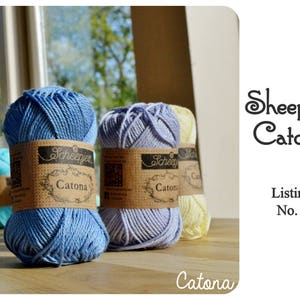 Scheepjes Catona 50 g:  No. 2 - Mercerized cotton yarn - Amigurumi yarn - Ready to ship yarn - Mandala yarn - Lost in Time Shawl