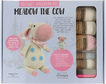 Tuva Crochet amigurumi kit Meadow the Cow - Scheepjes Tuva crochet DIY kit - Amigurumi crochet Cow kit set - DIY Craft - Kids Craft