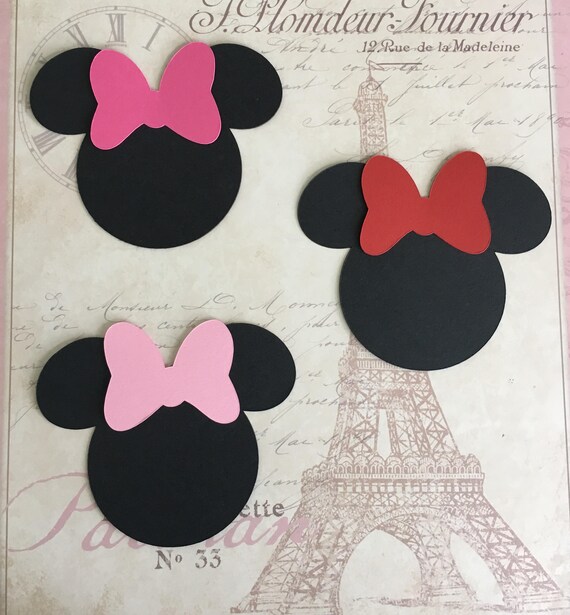 Tête de Minnie Mouse Minnie Mouse Die Cut décoration de | Etsy