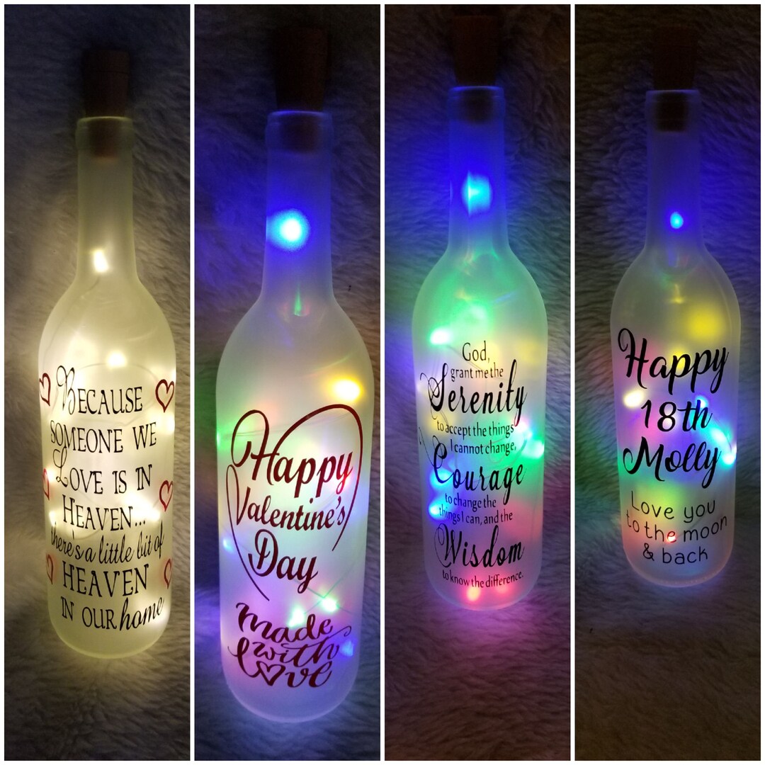 Lighted Decorative Wine Bottles Only 1 Bottle Etsy