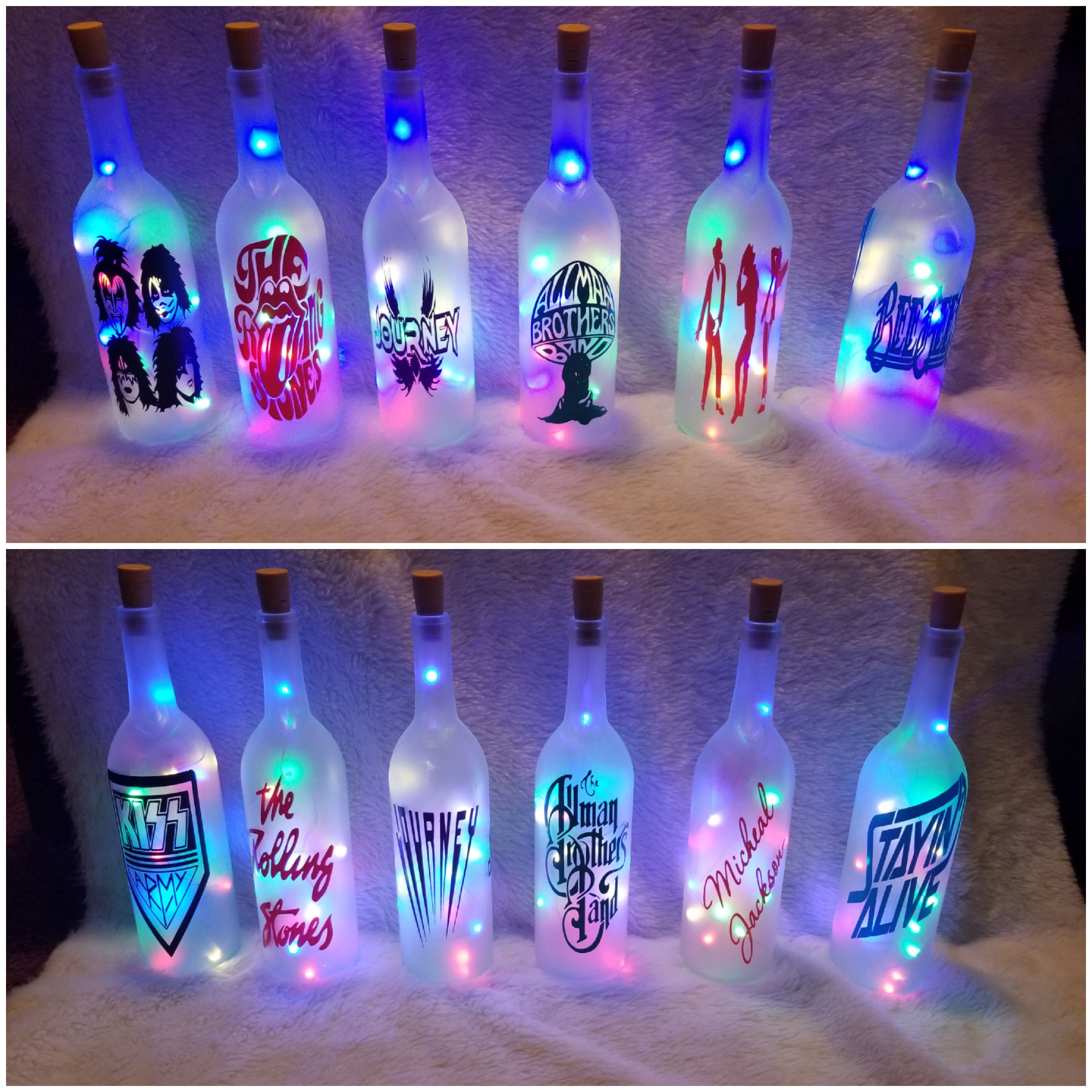 Lighted decorative wine bottles only 1 bottle Etsy